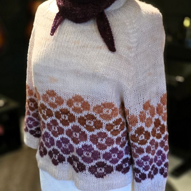 Main Image Strikkepakke Bloom Sweater Farge Rosegull og ...